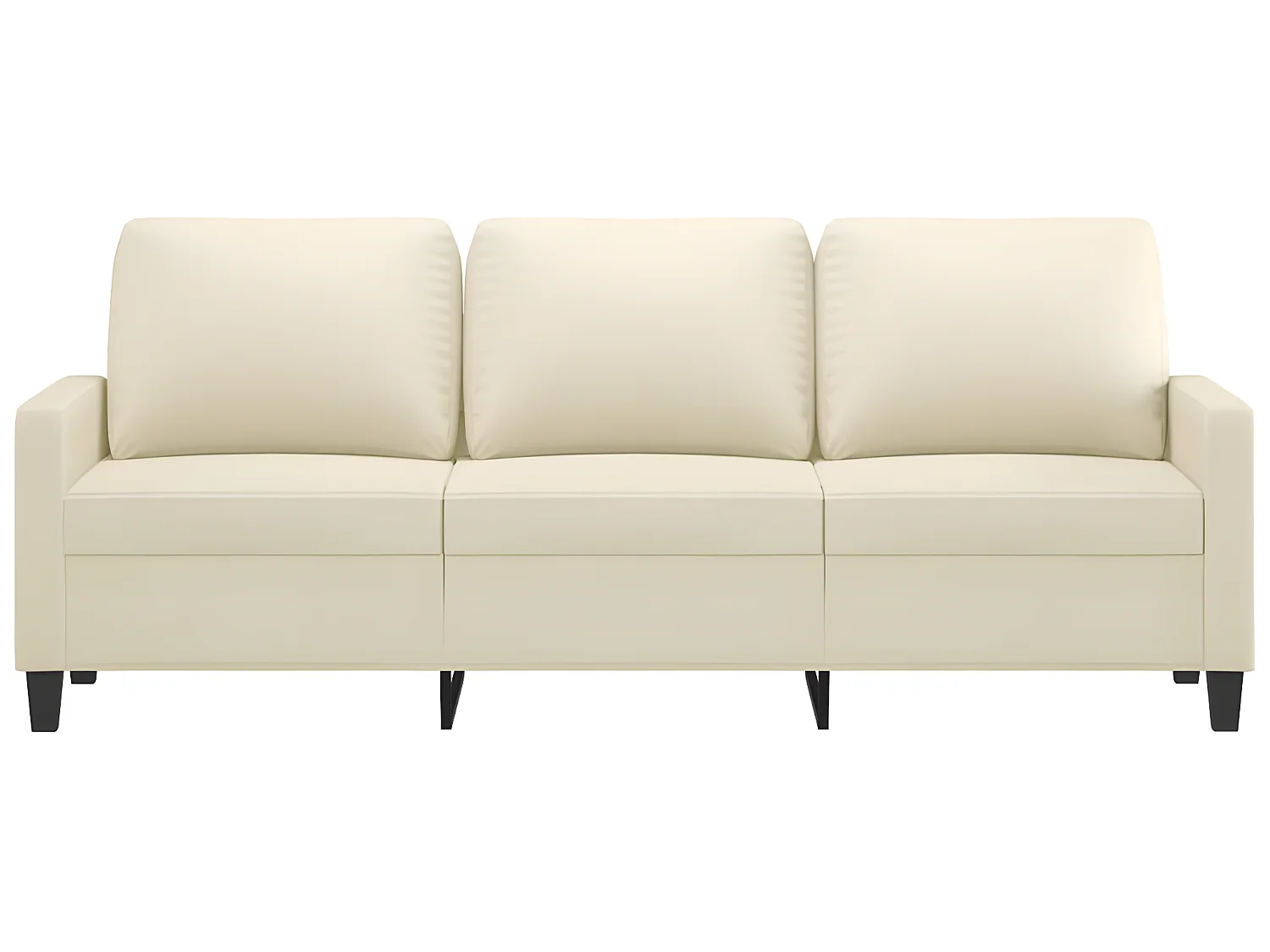 3-zitsbank Crème 180 cm Kunstleer