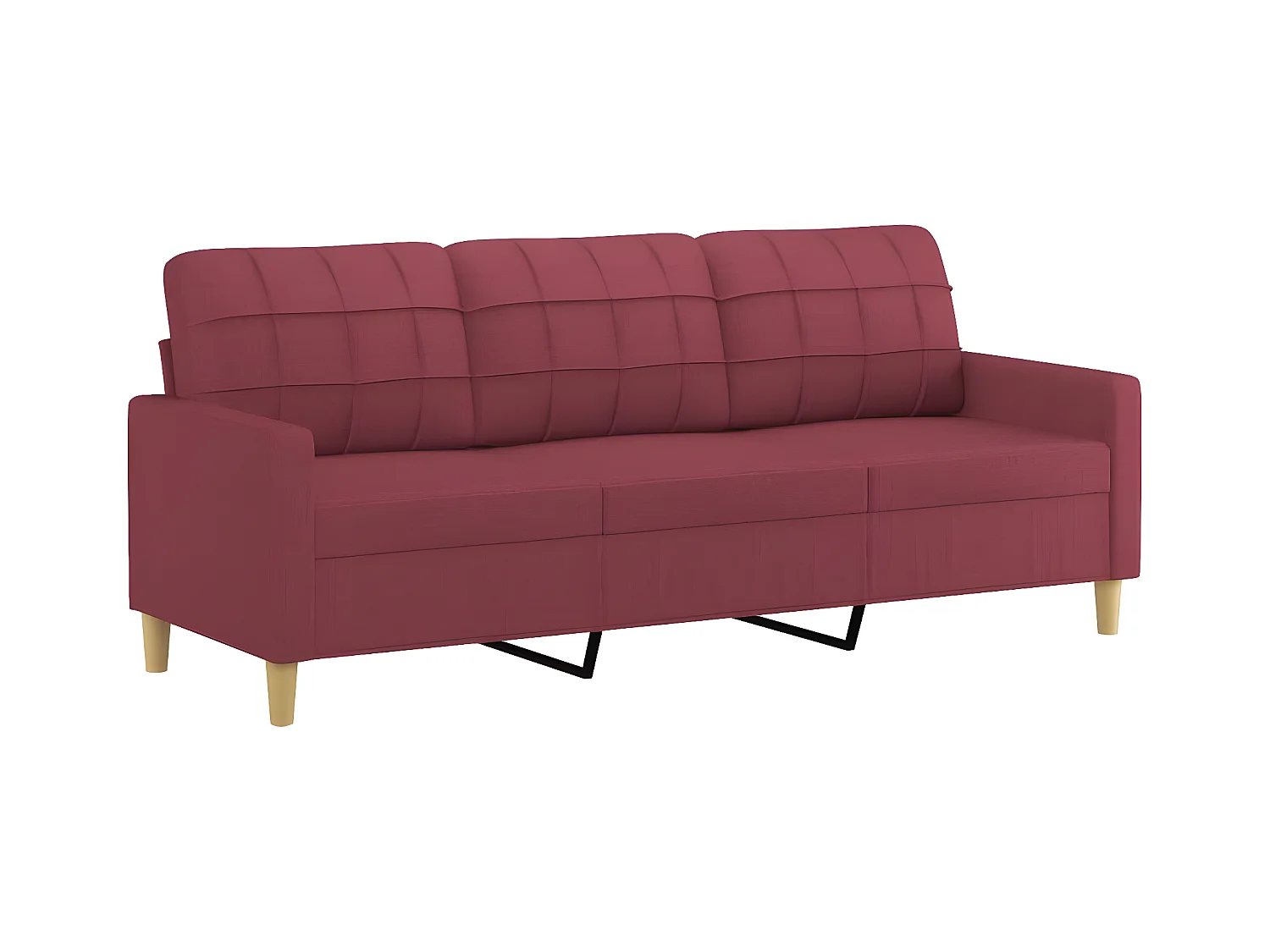 3-zitsbank Bordeaux rood 180 cm Stof