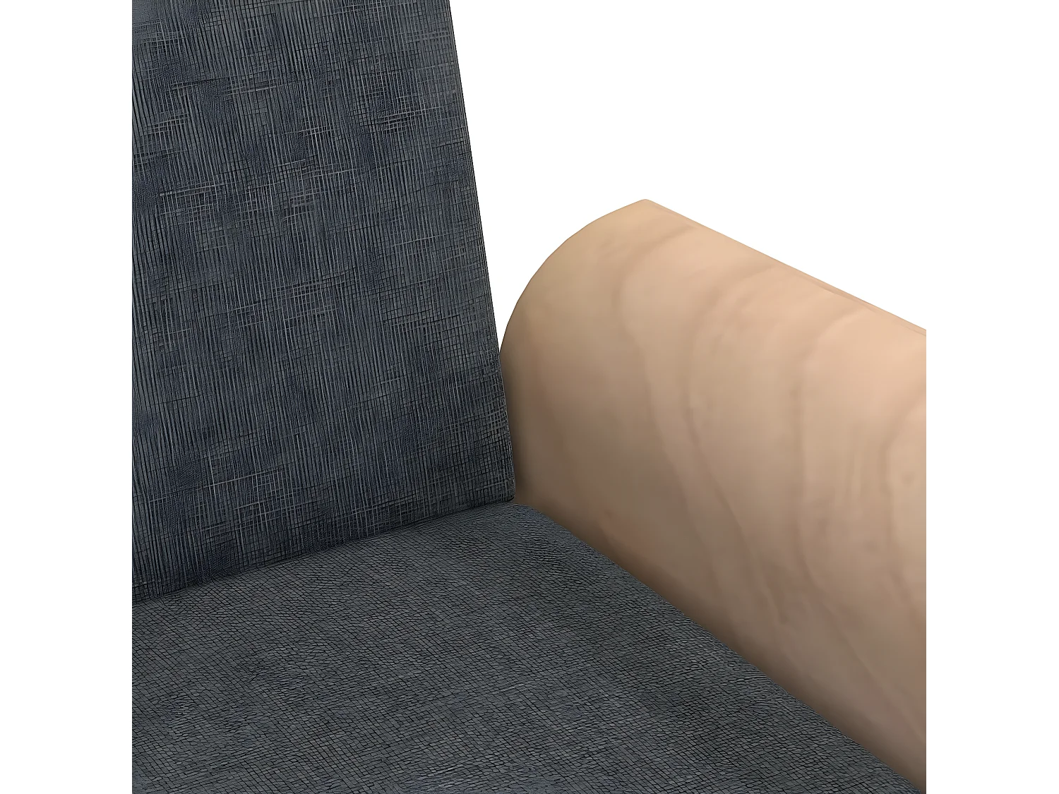 Slaapbank met armleuningen donkergrijze stof