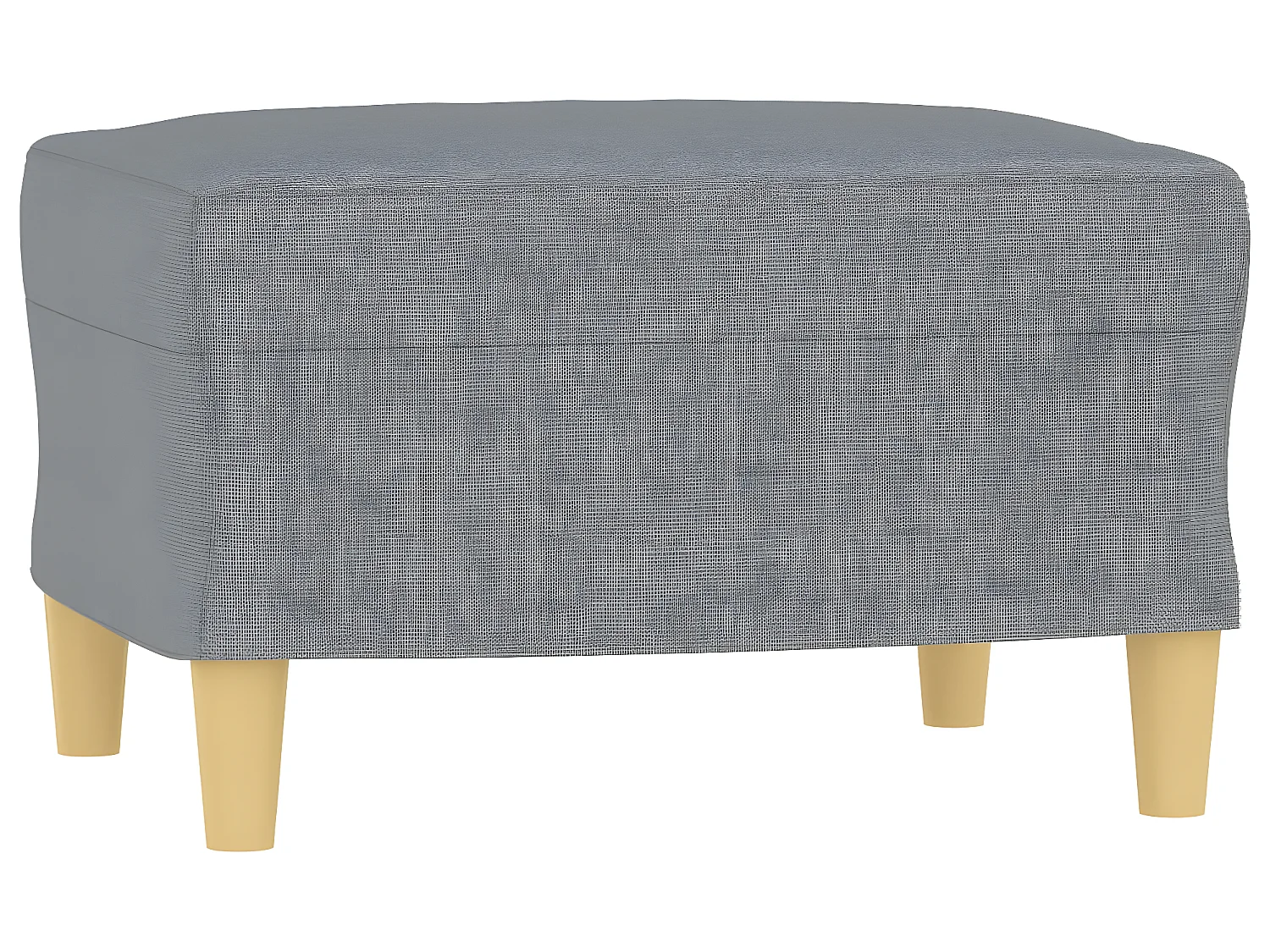 3-teiliges Sofaset mit Kissen aus hellgrauem Stoff