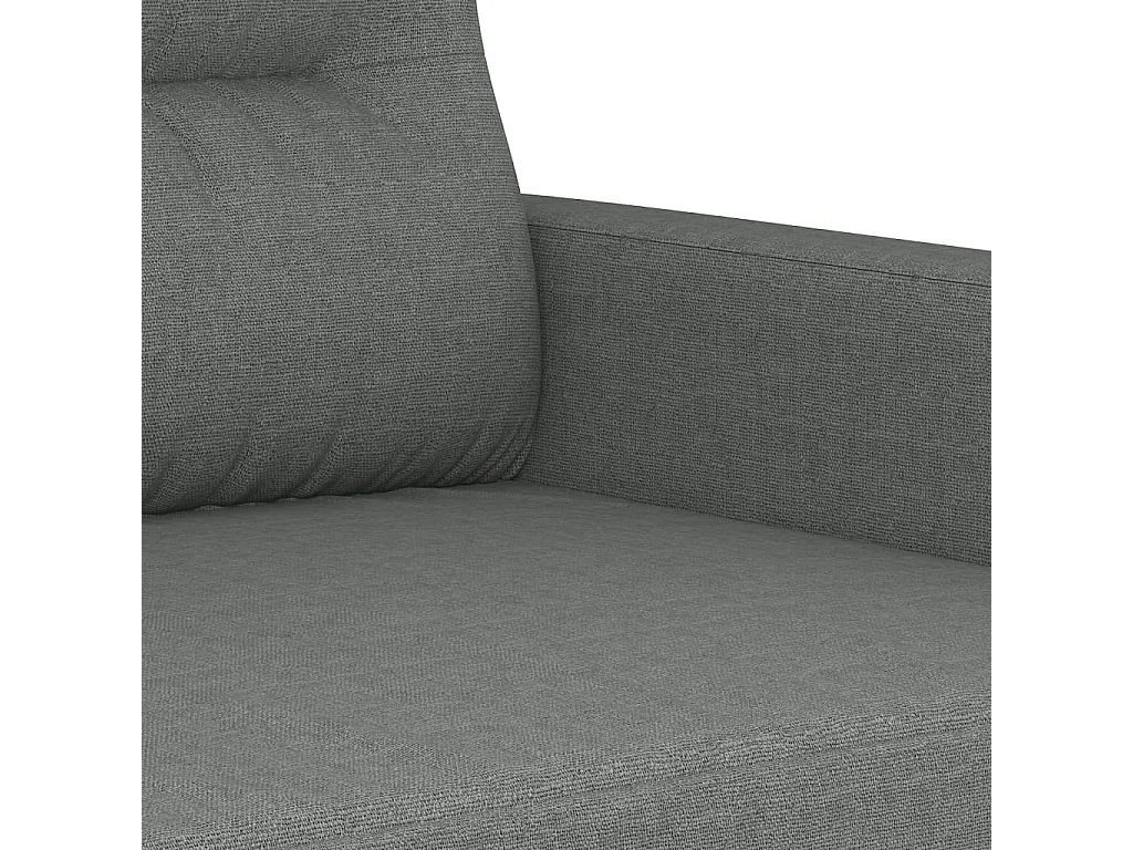 Ensemble de canapés 2 pcs coussins gris foncé tissu
