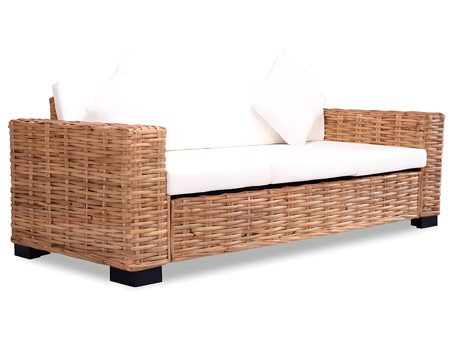 Ensemble de canapés 15 pcs Rotin naturel