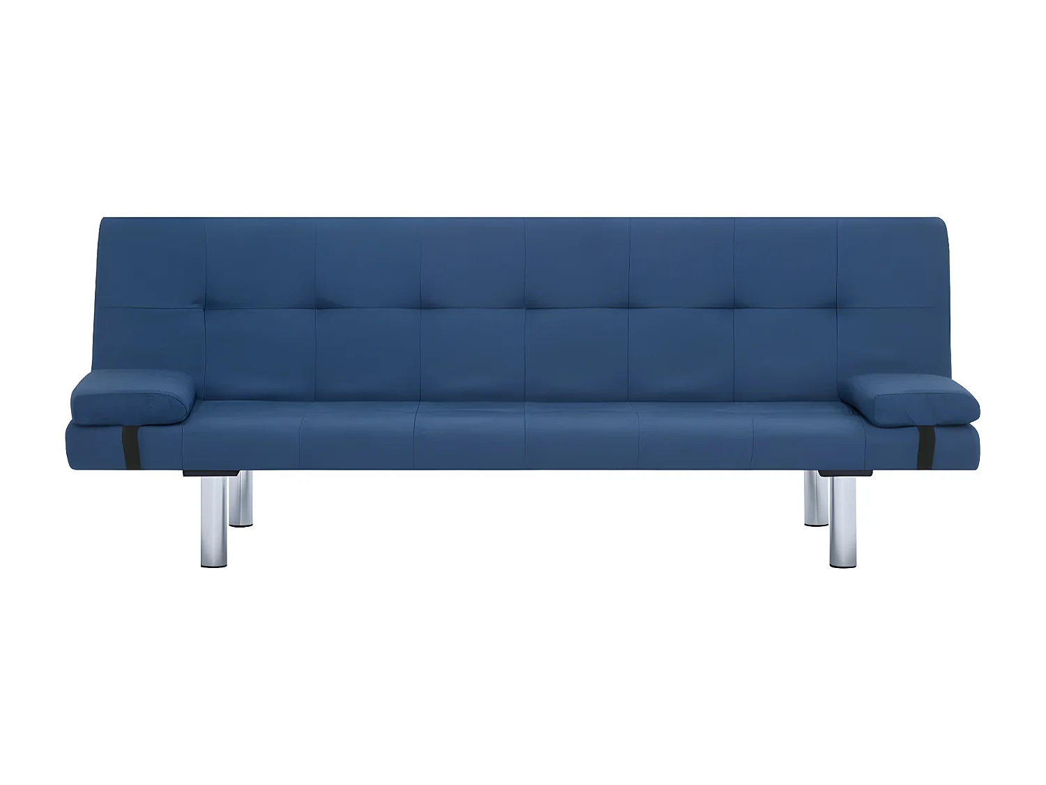 Slaapbank met twee kussens Blauw Polyester