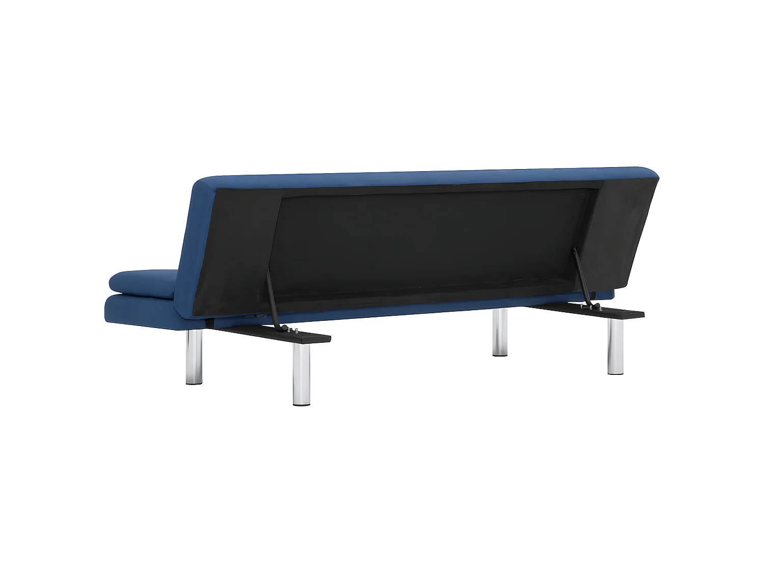 Slaapbank met twee kussens Blauw Polyester