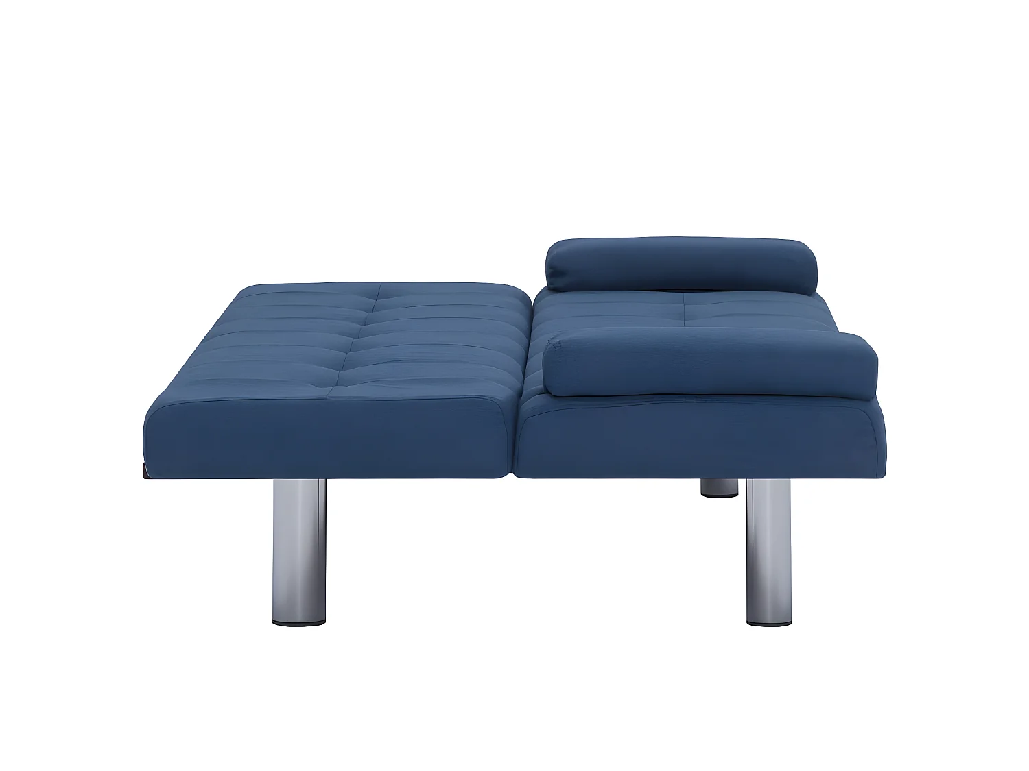 Slaapbank met twee kussens Blauw Polyester