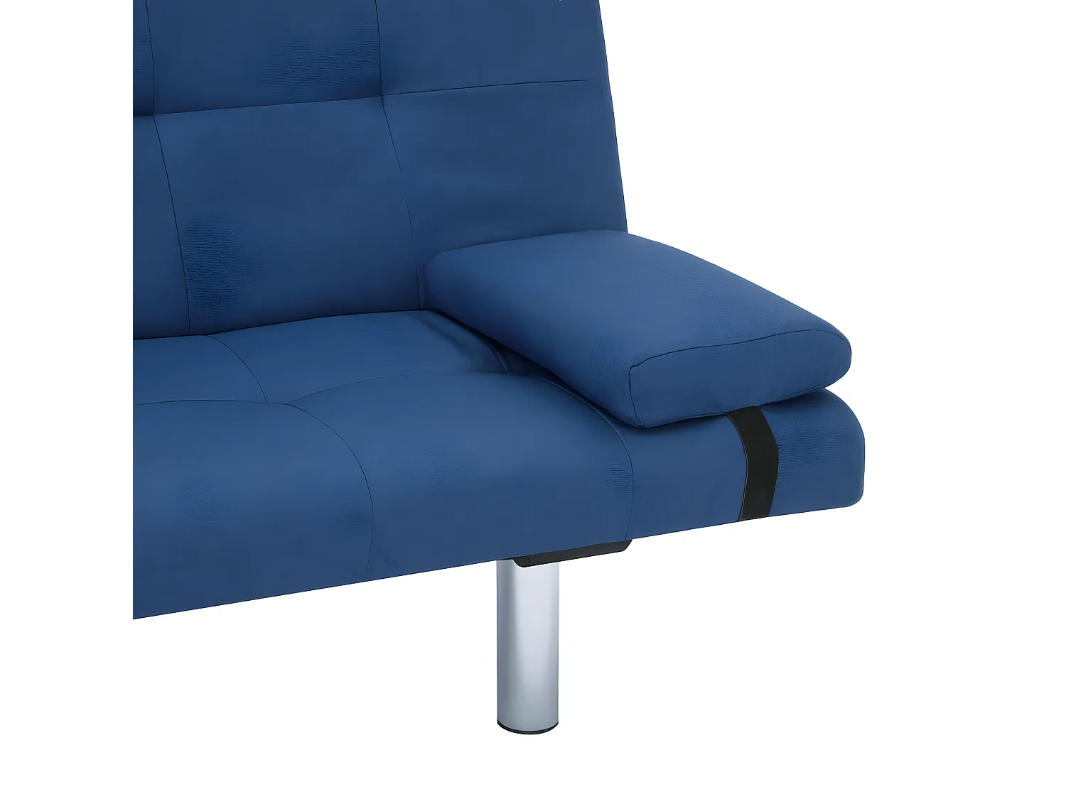 Slaapbank met twee kussens Blauw Polyester