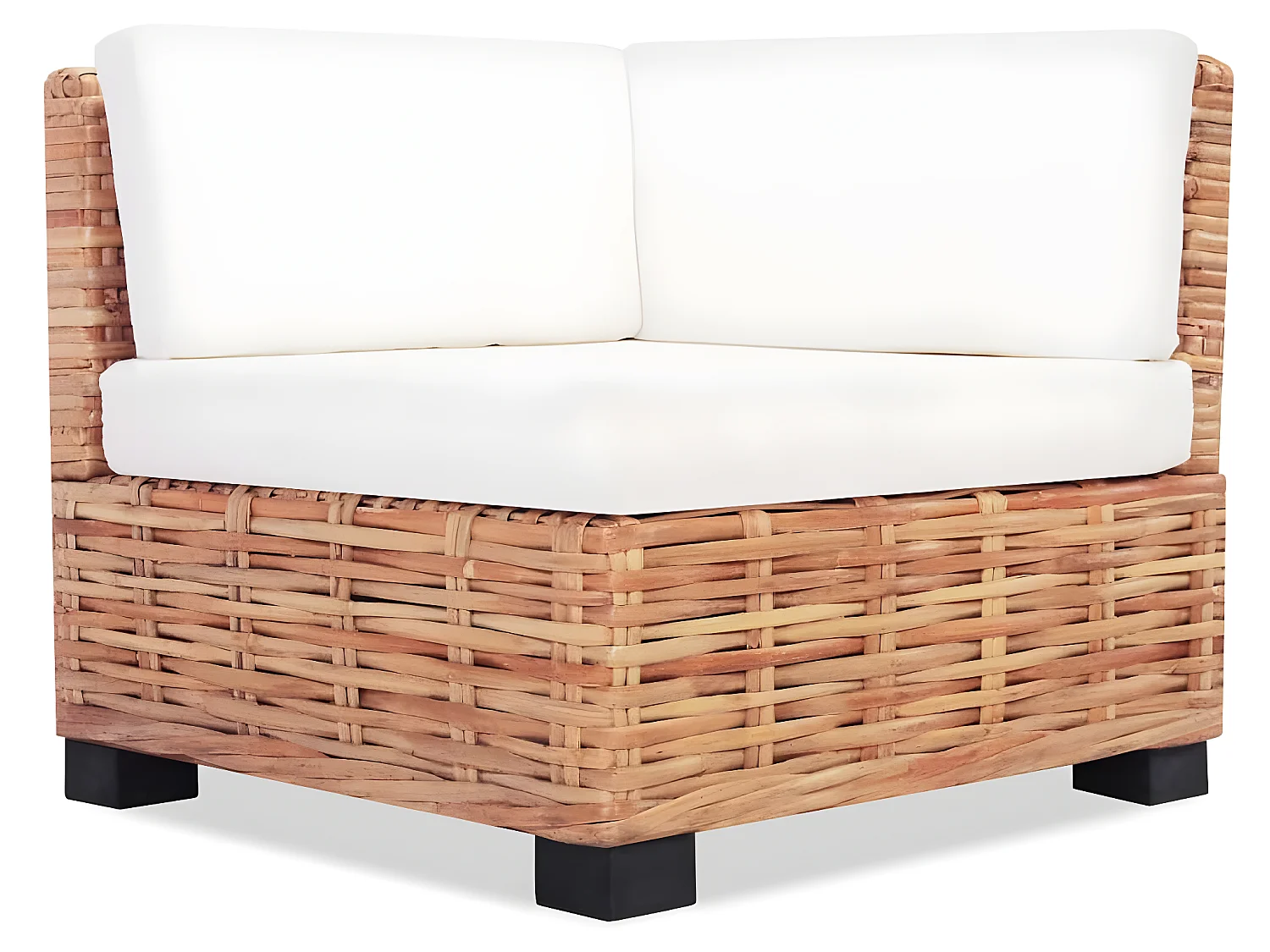 Sofagarnitur 18-tlg. Natürliches Rattan