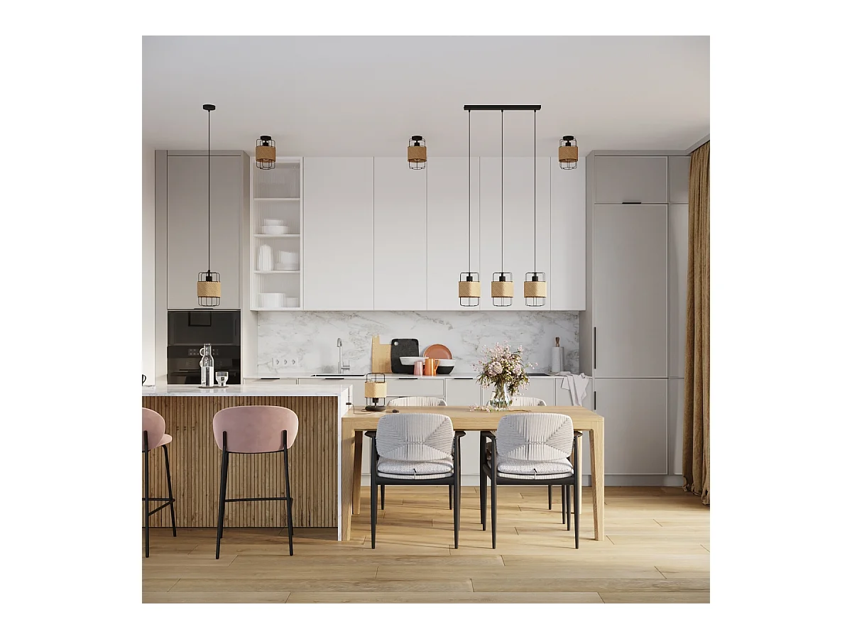 Bureaulampen Gizur Industrieel Van  - 1 Lichtbronnen - L.15 X H.25 Cm - Zwart/Koord