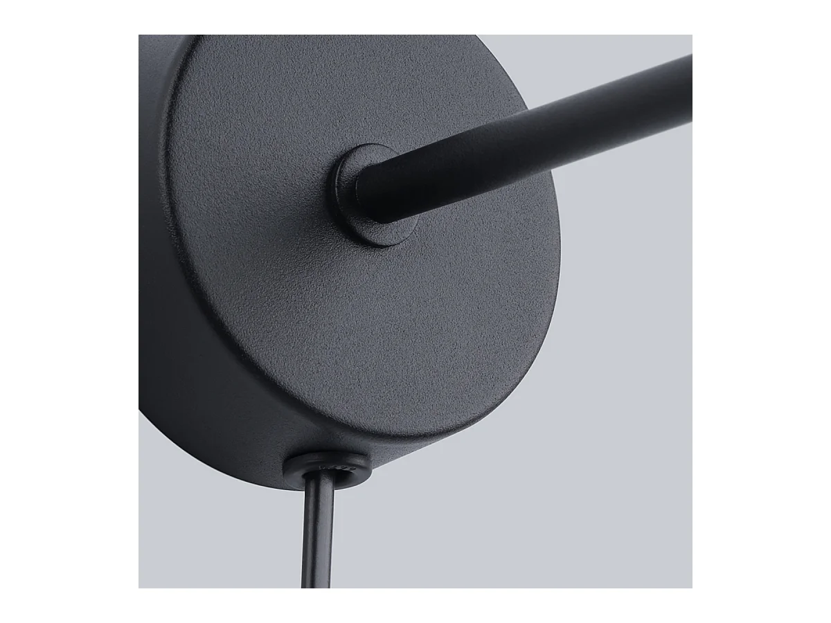 Kinkiety Industrialny Suba, Stal - 1 Źródło - L.15 X H.23 Cm - Czarny