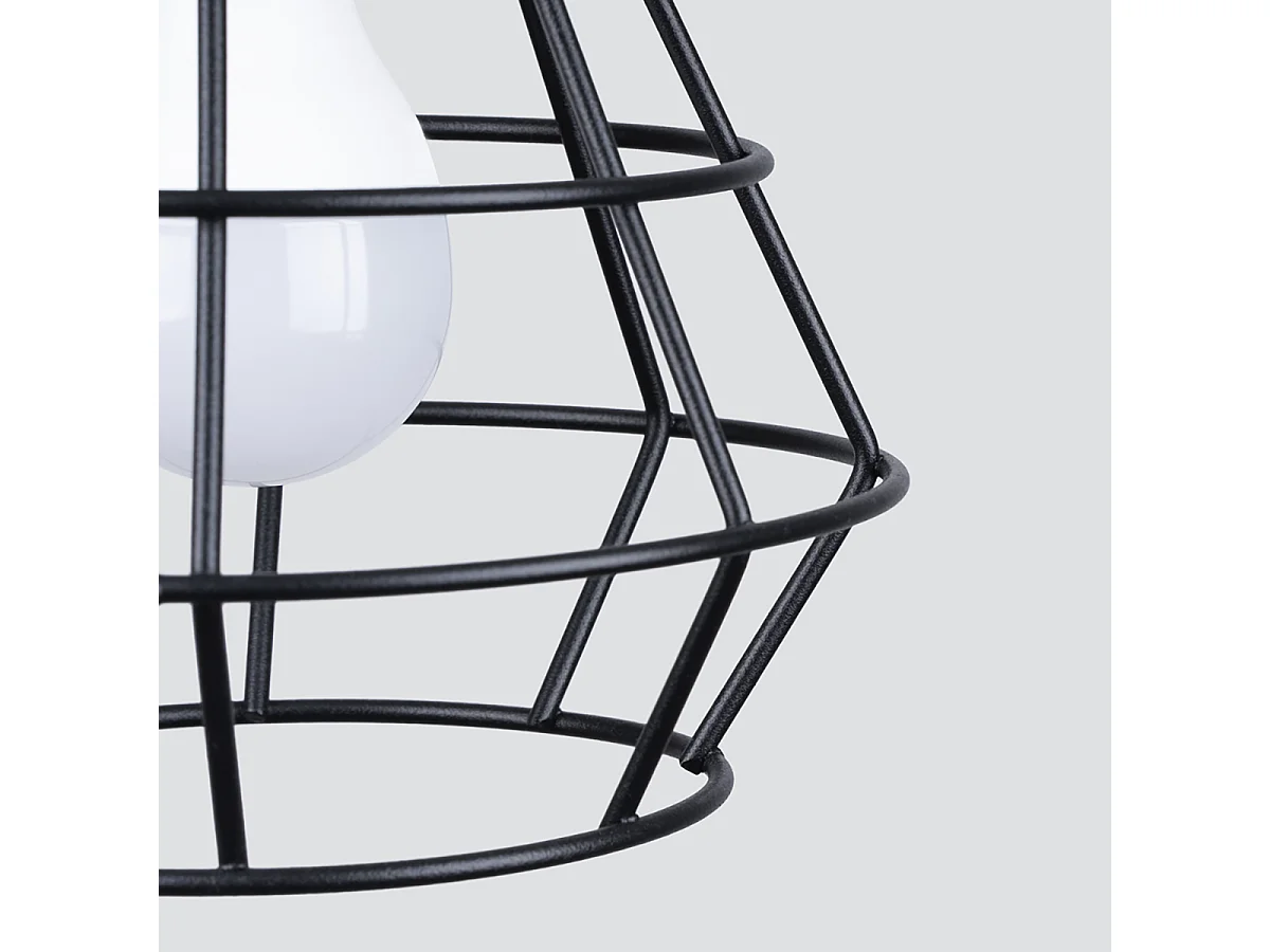 Lampade Da Parete Suba Industriale Di Acciaio - 1 Sorgenti Luminose - L.15 X A.23 Cm - Nero