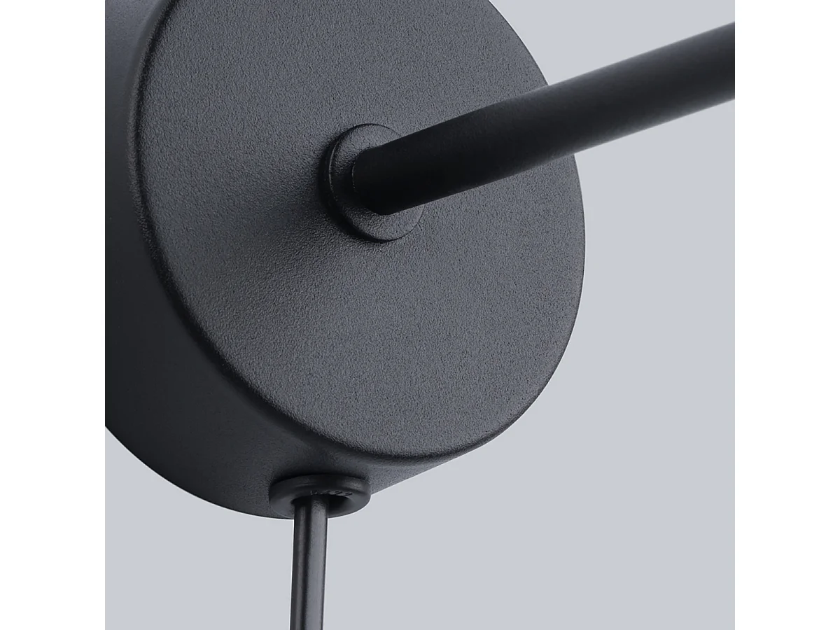 Lampade Da Parete Suba Industriale Di Acciaio - 1 Sorgenti Luminose - L.15 X A.23 Cm - Nero