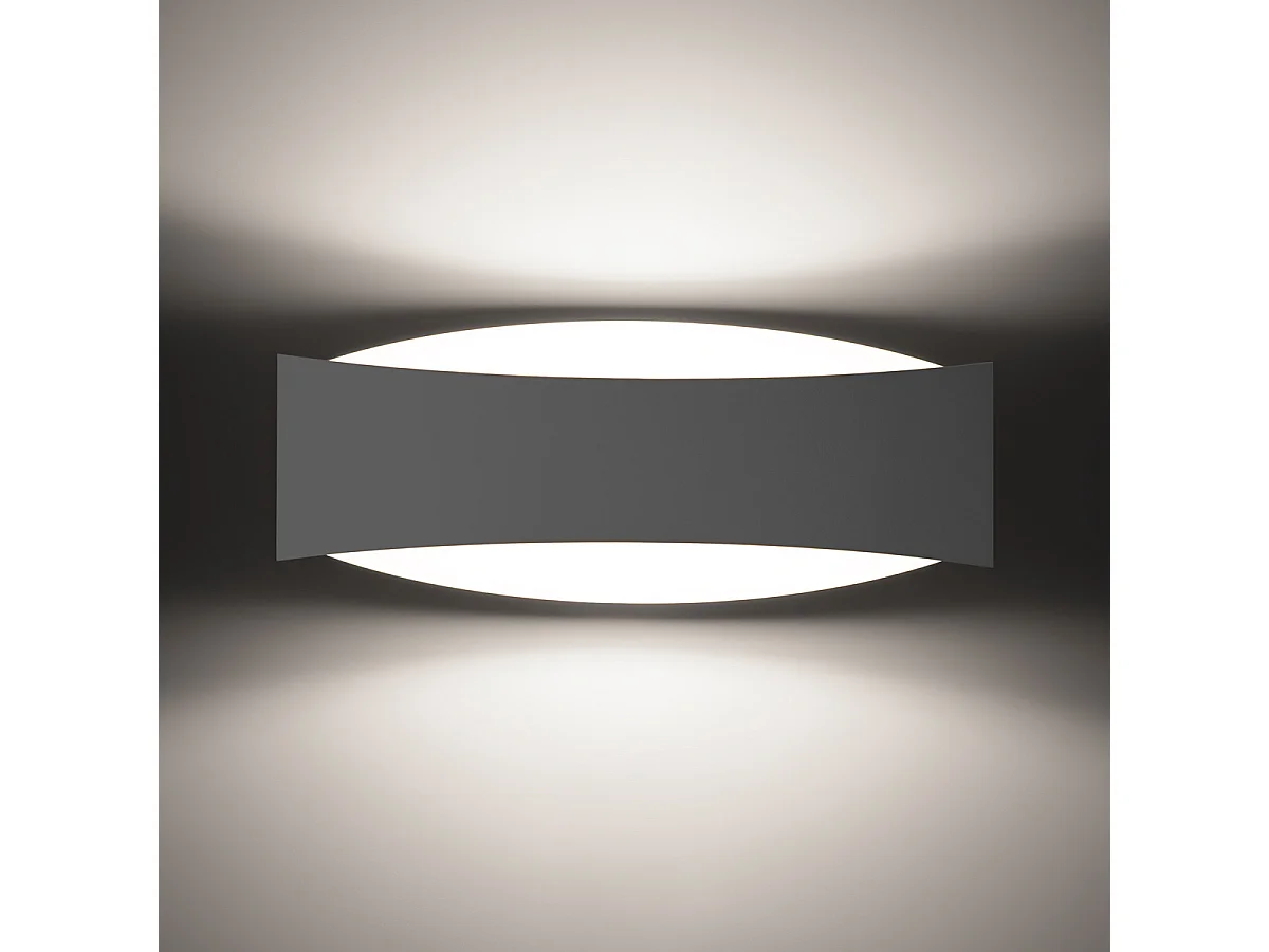 Lampada da parete TONI moderno di acciaio - 1 sorgenti luminose - L.12 x A.12 cm - bianco