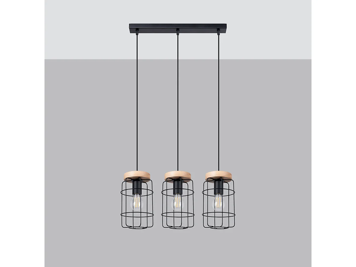 Lampa wisząca GOTTO 3L czarna