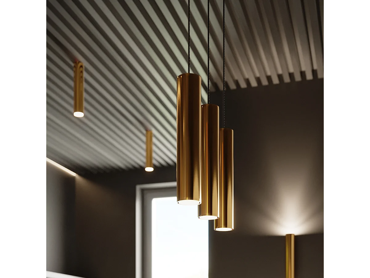 Lampa wisząca LAGOS 2 złoty połysk
