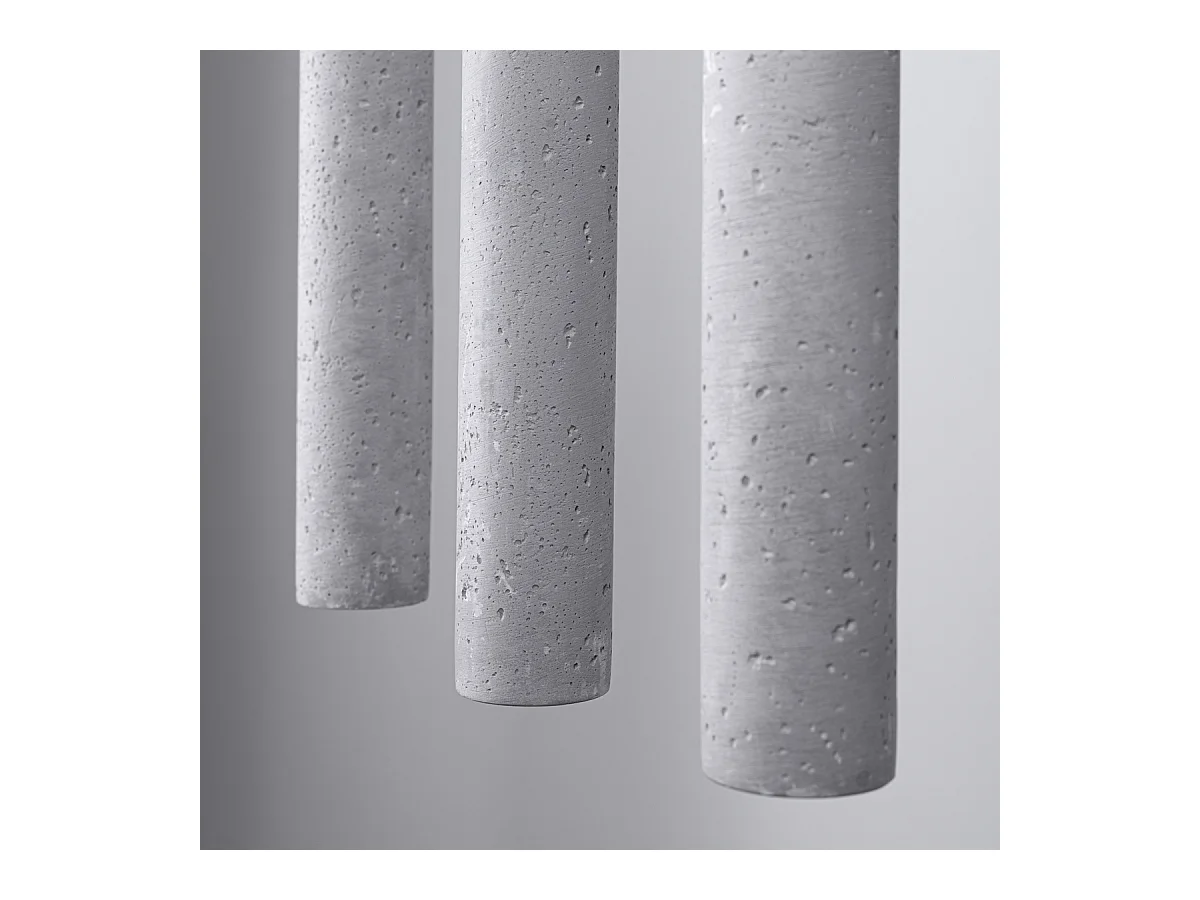 Hanglampen Pastelo Modern Van  - 3 Lichtbronnen - L.30 X H.110 Cm - Grijs