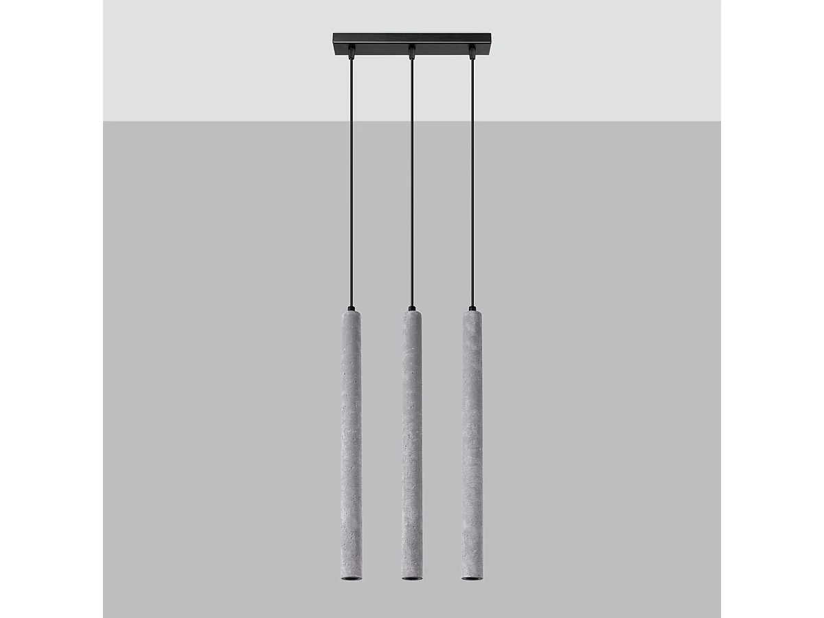 Lampa wisząca PASTELO 3L betonowa