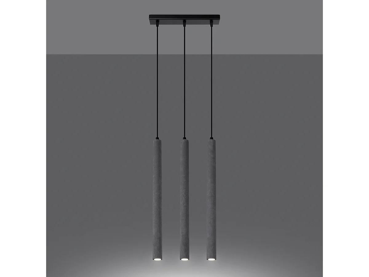 Lampa wisząca PASTELO 3L betonowa