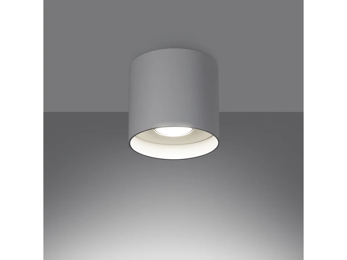 Plafonniers Mika Minimaliste En Aluminium - 1 Sources Lumineuses - L.12 X H.11 Cm - Blanc