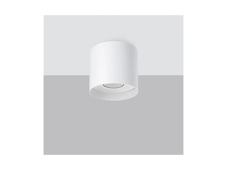 Plafonniers Mika Minimaliste En Aluminium - 1 Sources Lumineuses - L.12 X H.11 Cm - Blanc