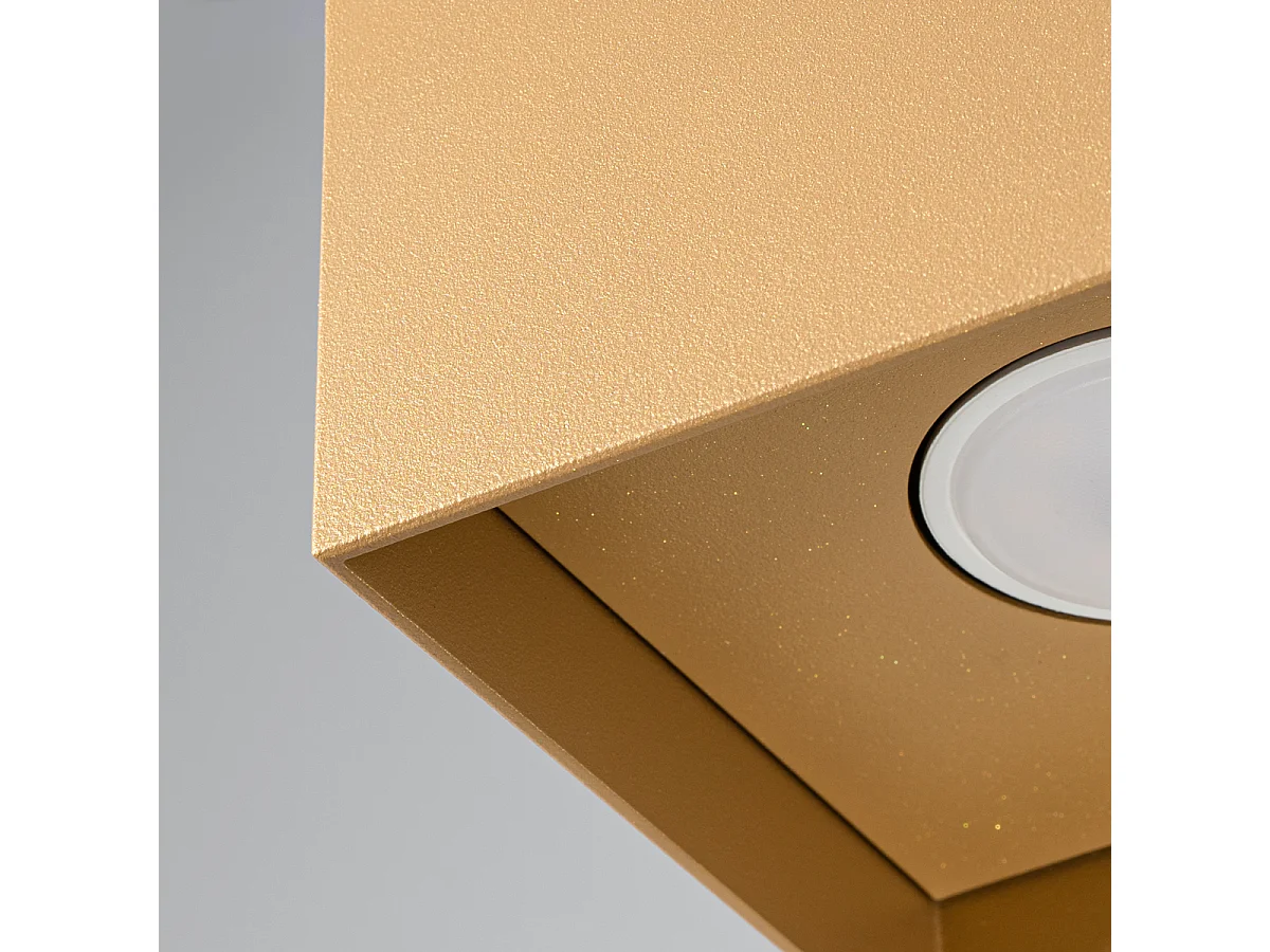 Plafony Minimalistyczny Hati, Aluminium - 1 Źródło - L.10 X H.10 Cm - Złoty