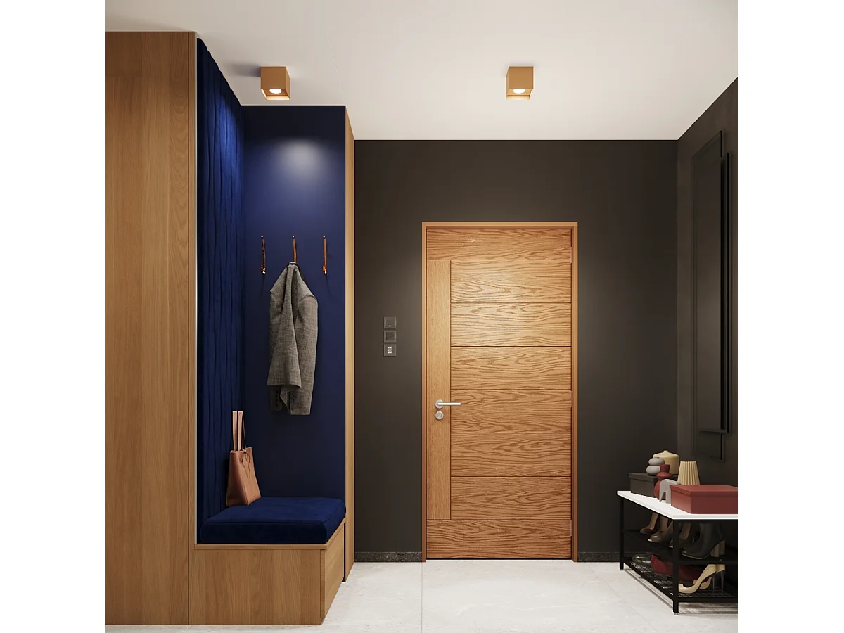 Plafonniers Hati Minimaliste En Aluminium - 1 Sources Lumineuses - L.10 X H.10 Cm - Doré