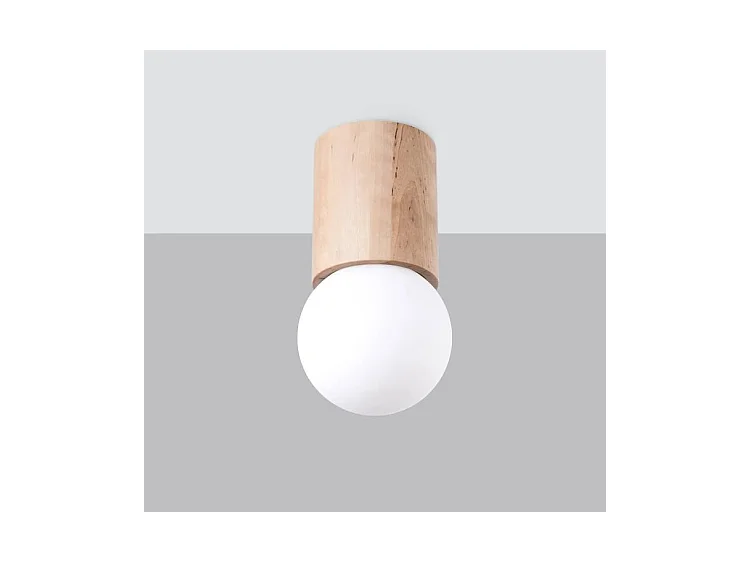 Plafonniers Boomo Moderne En Bois - 1 Sources Lumineuses - L.12 X H.23 Cm - Bois Naturel