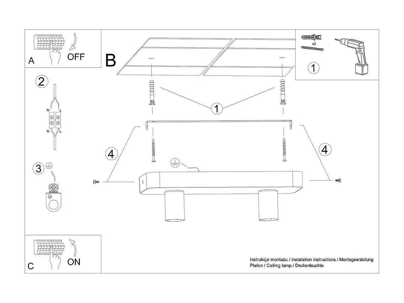 Listwa oświetleniowa TAVO 2 betonowa