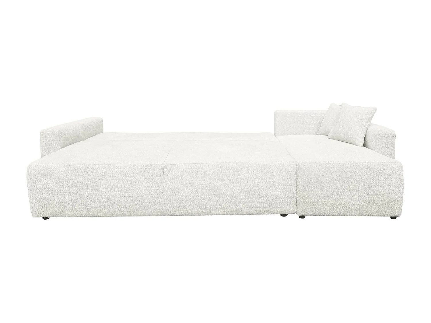 Canapé Bouclette Ania XL Blanc Angle Réversible