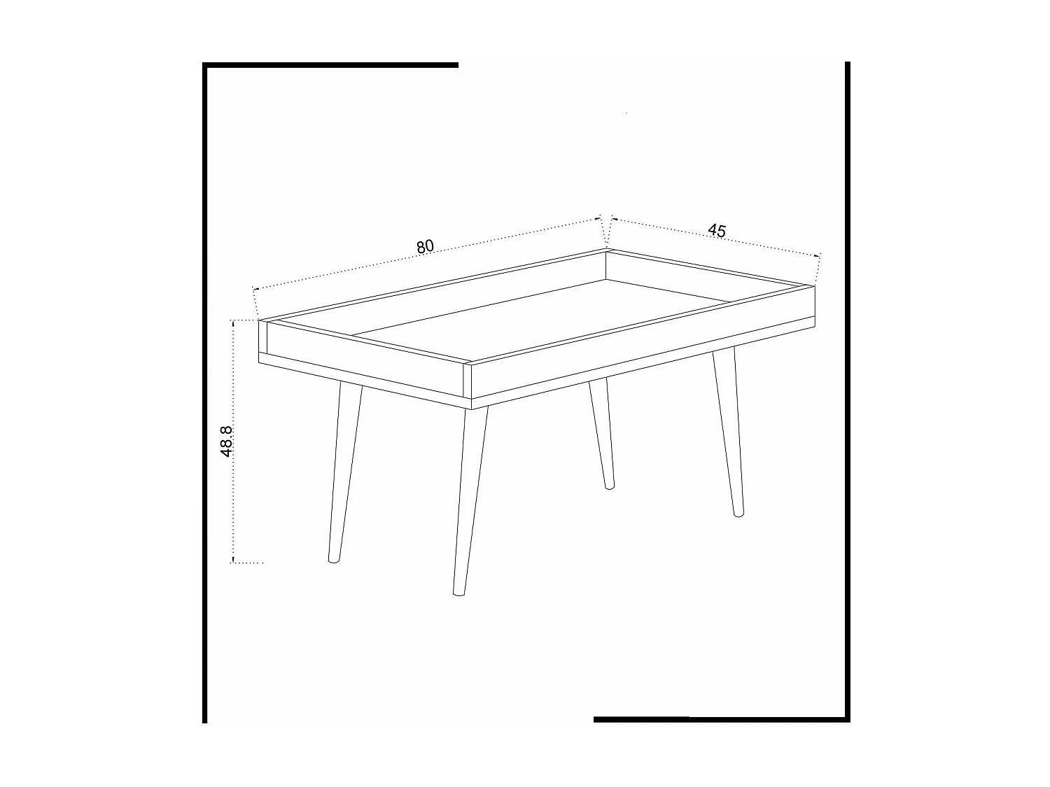Table basse style scandinave Oryo L80cm Bois clair et Blanc