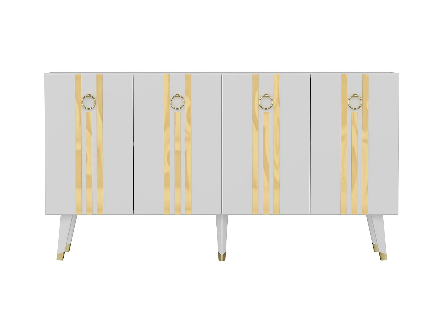 Aparador Isil Blanco dorado150x40x80 cm