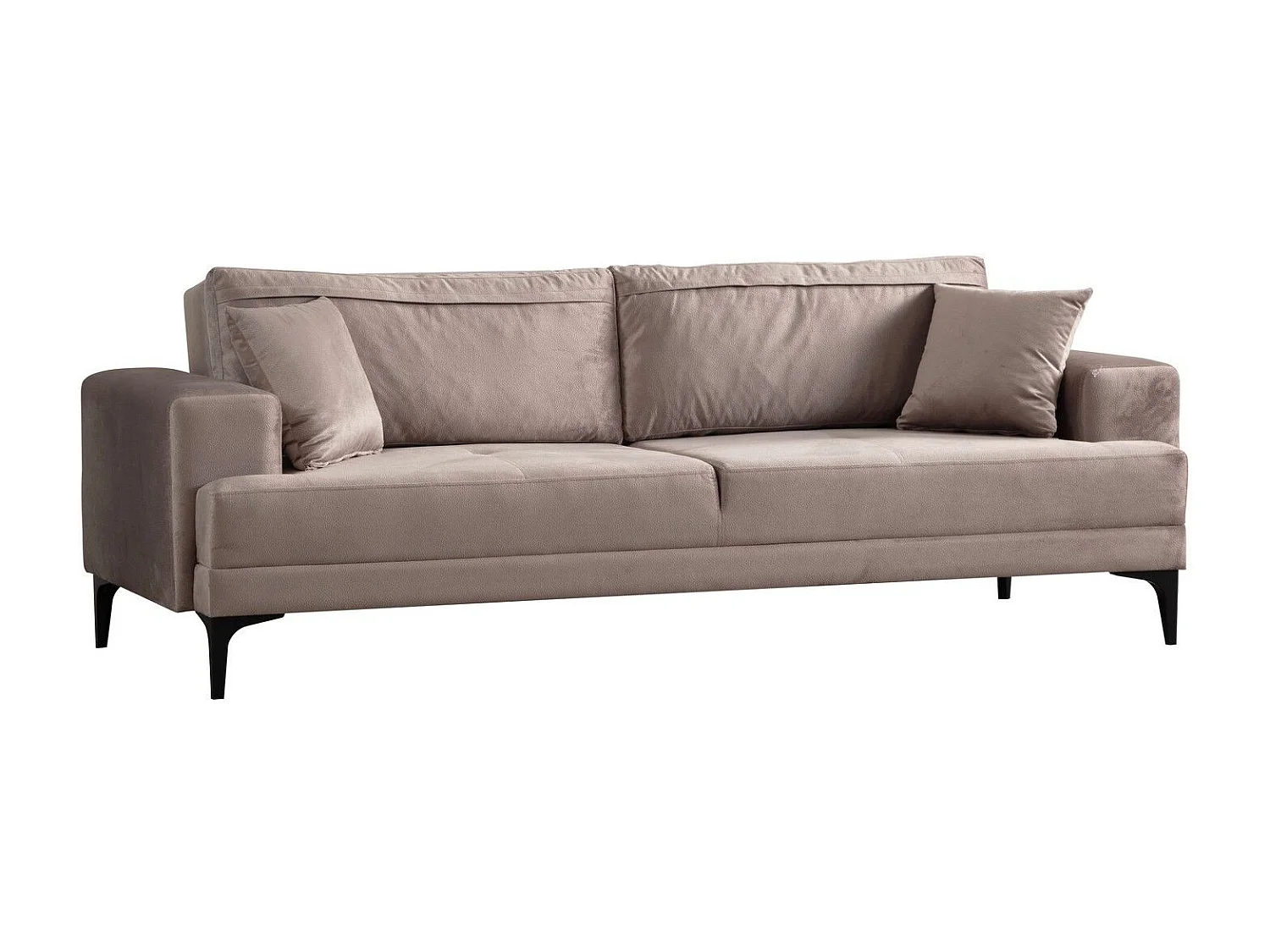 Canapé 3 places convertible Lamine Velours Beige