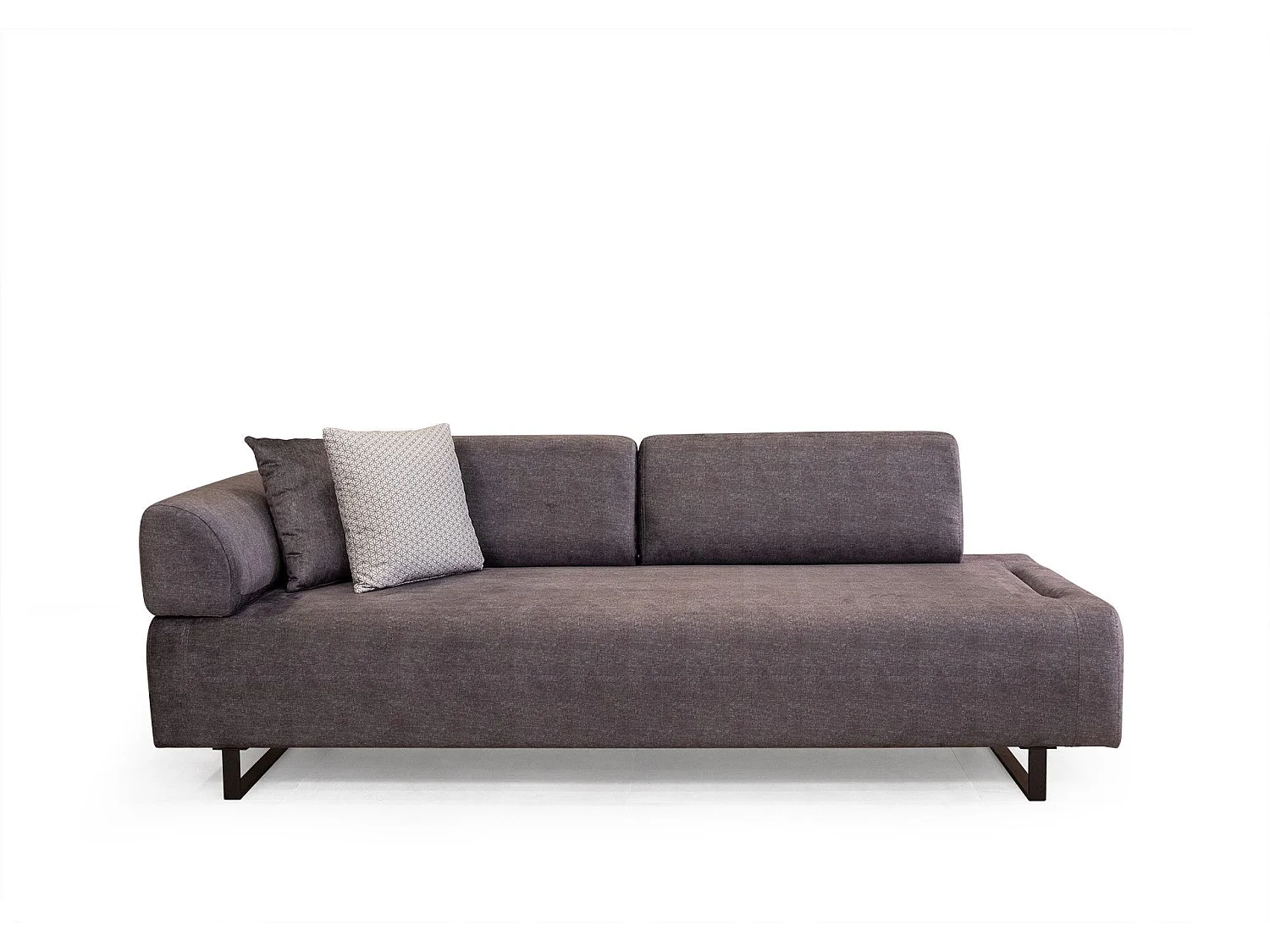 Sofá Altadena 270, Gris, 220x90x80cm, Tapiz, Patas: Metal