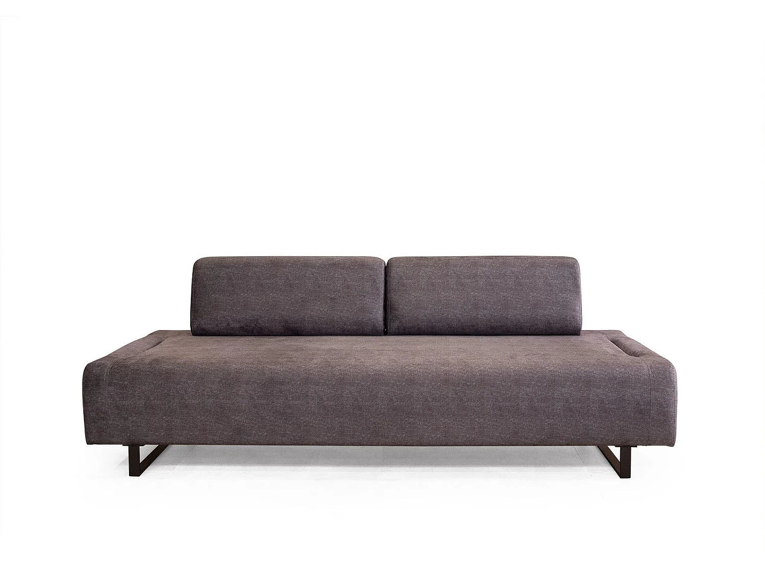 Canapé 3 places modulable dossier et accoudoirs amovible avec 2 coussins Agista Tissu Anthracite