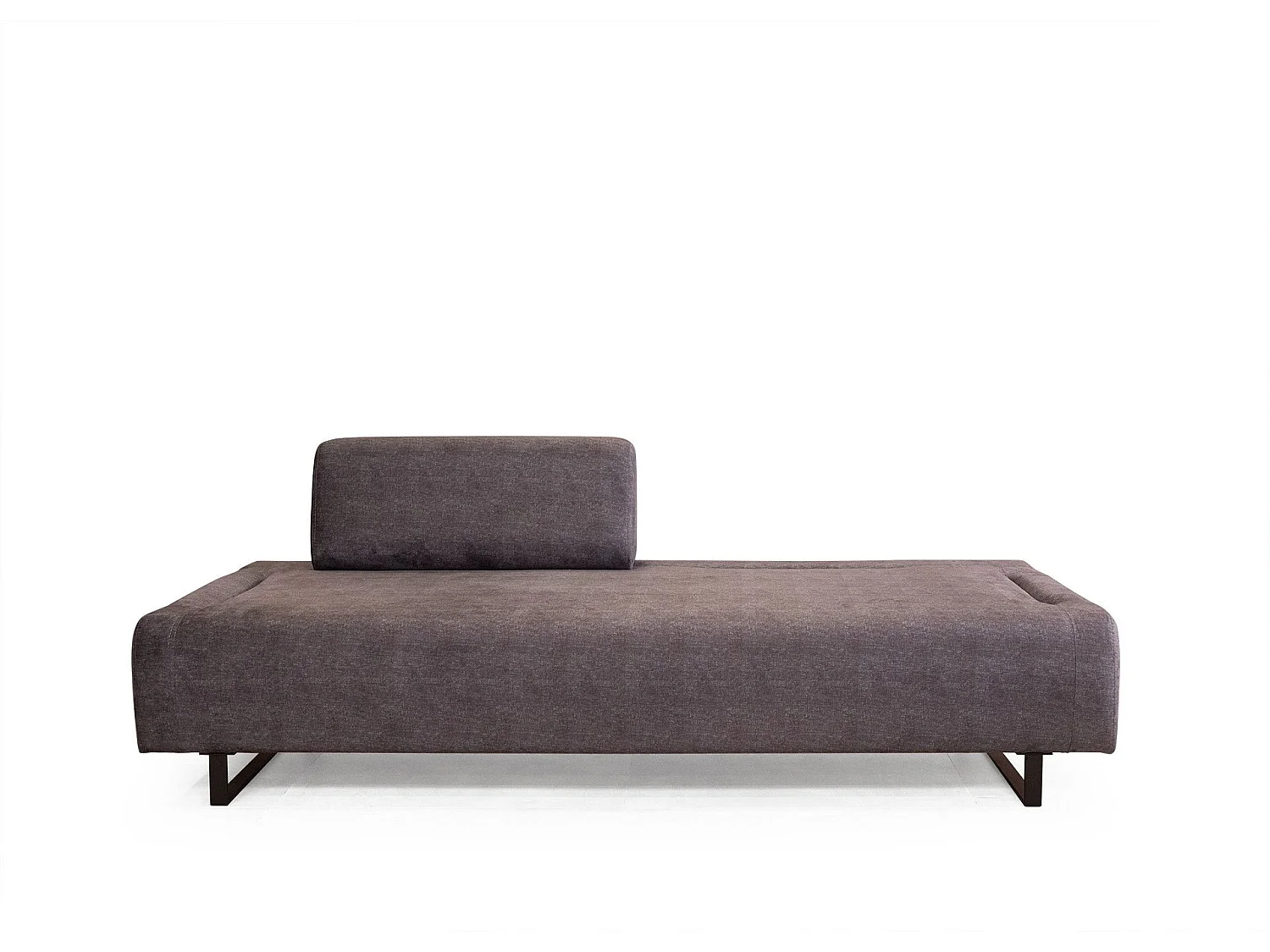 Canapé 3 places modulable dossier et accoudoirs amovible avec 2 coussins Agista Tissu Anthracite