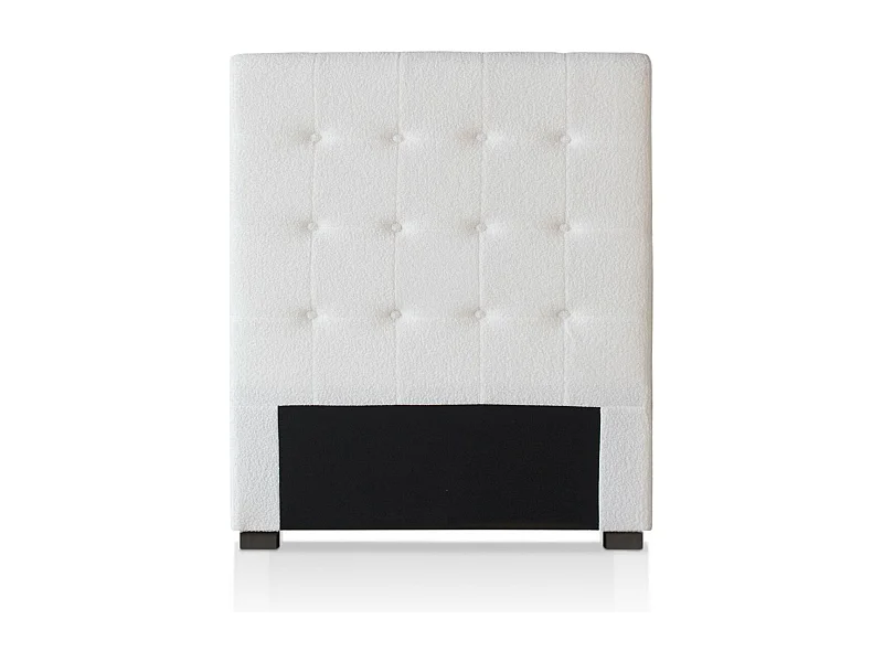 Tête de lit capitonnée Luxor 90cm Tissu bouclette Crème