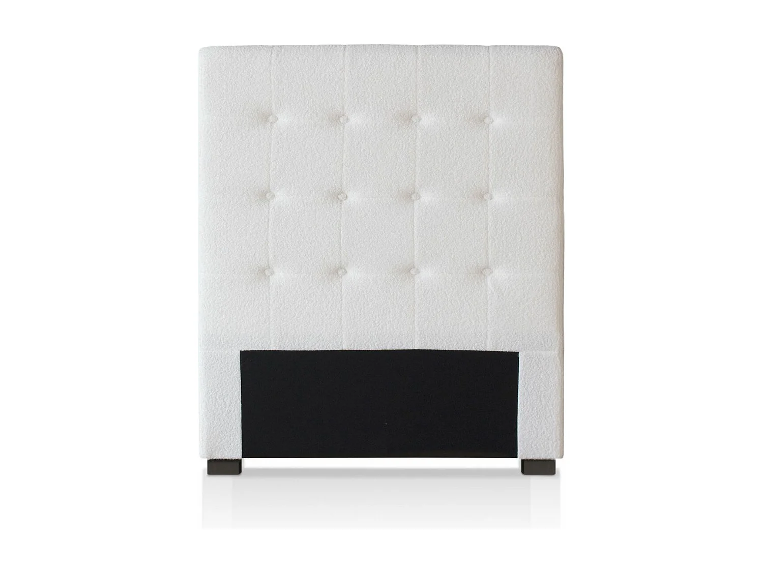 Tête de lit capitonnée Luxor 90cm Tissu bouclette Crème