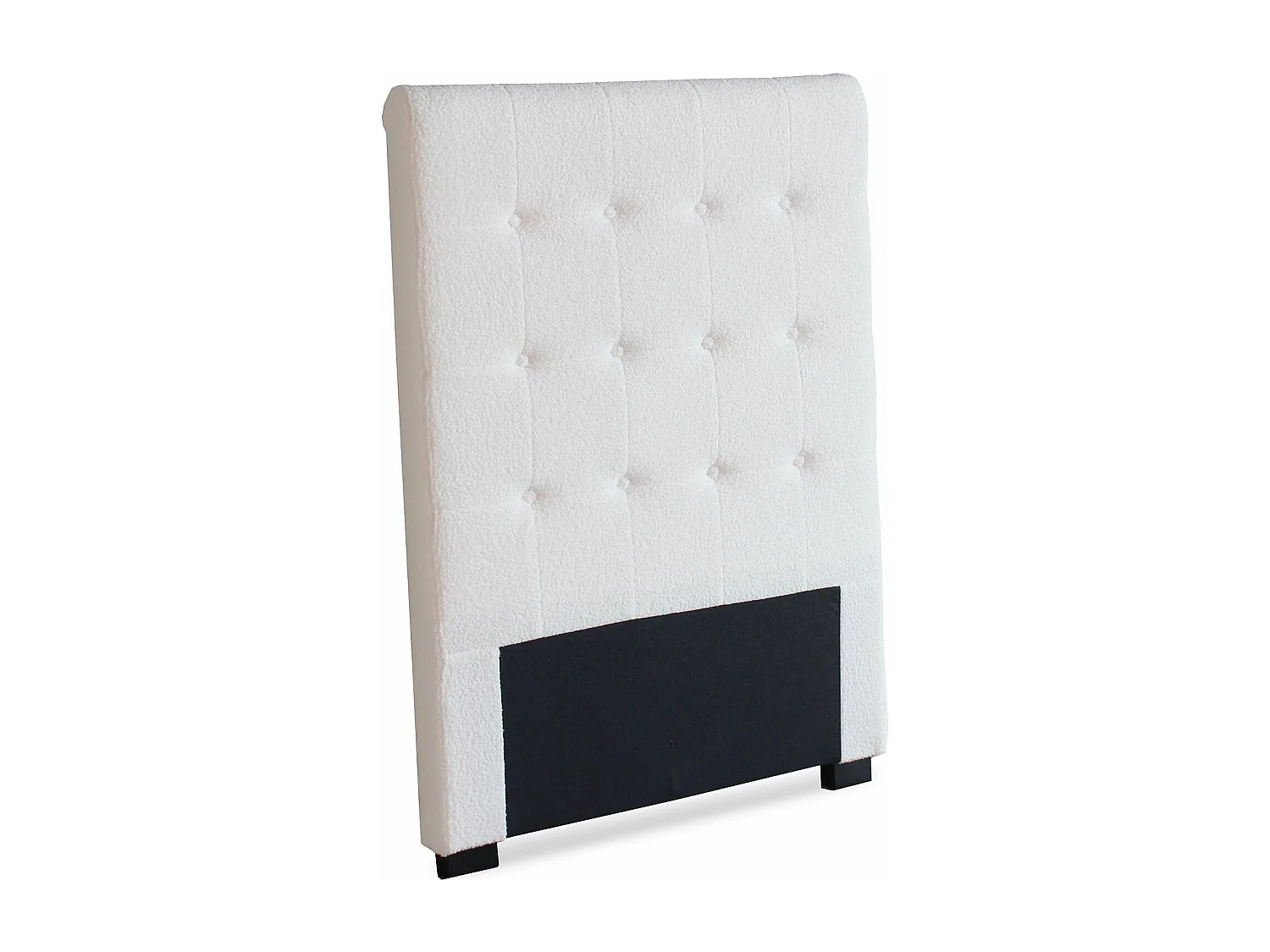 Tête de lit capitonnée Luxor 90cm Tissu bouclette Crème