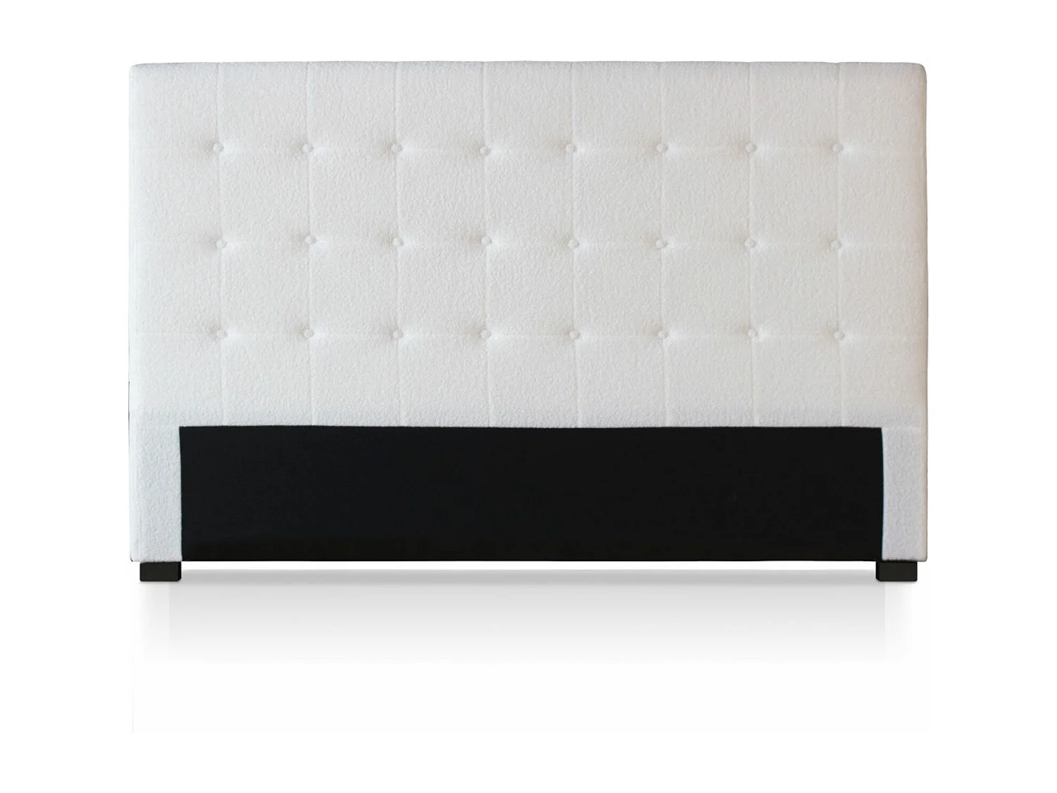 Testata imbottita Luxor 180 cm Tessuto bouclette Crema