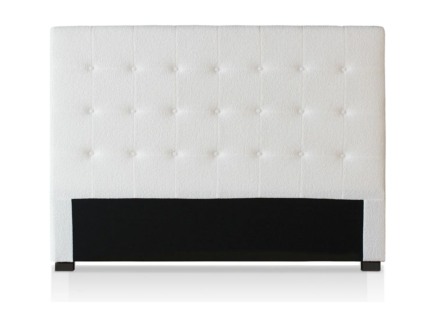 Tête de lit capitonnée Luxor 160cm Tissu bouclette Crème