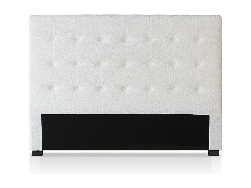 Tête de lit capitonnée Luxor 160cm Tissu bouclette Crème