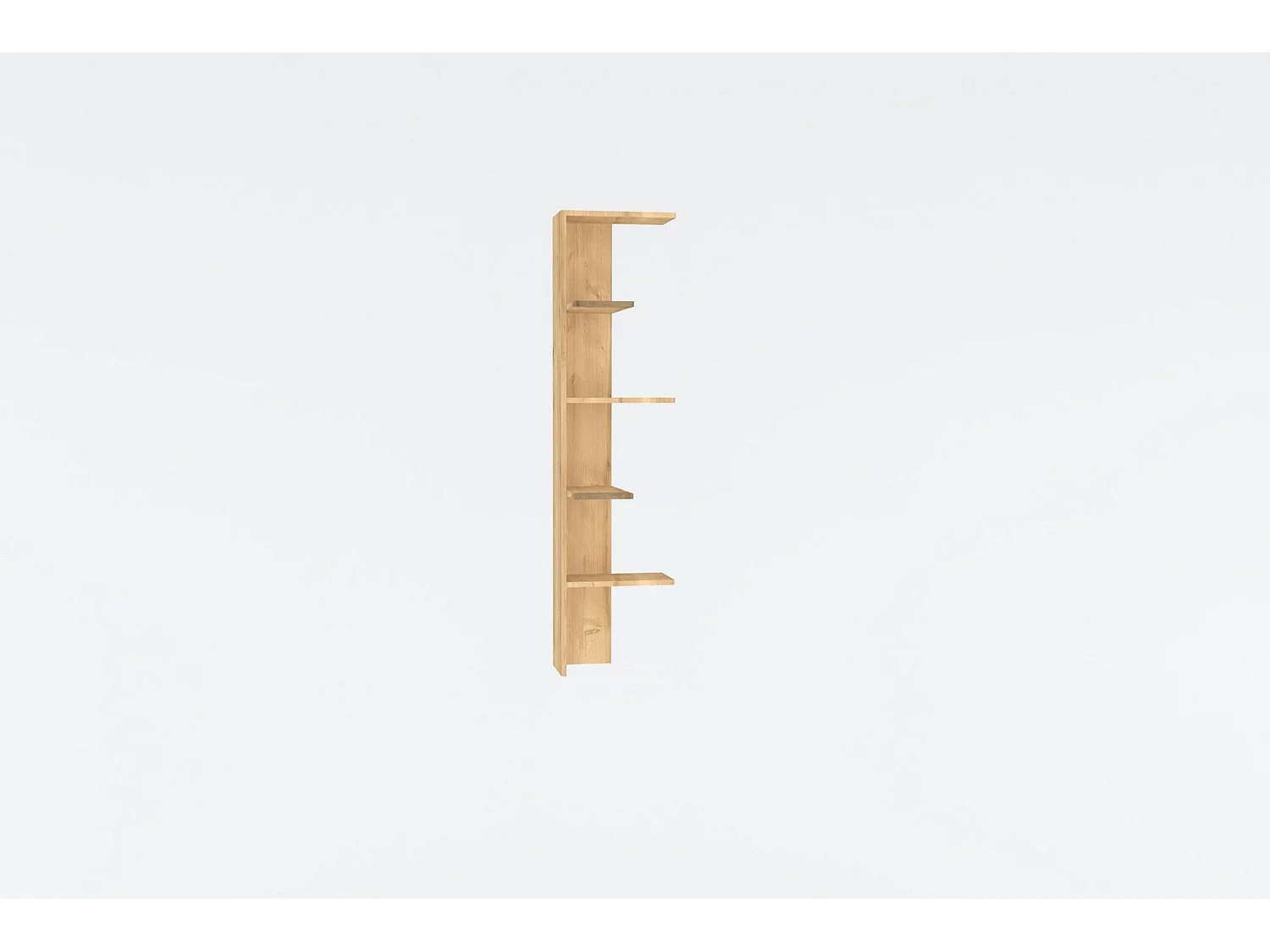 Librería moderna de roble – 160 cm de alto x 40 cm de ancho x 21,4 cm de profundidad – Roble – Tablero de partículas recubierto de melamina