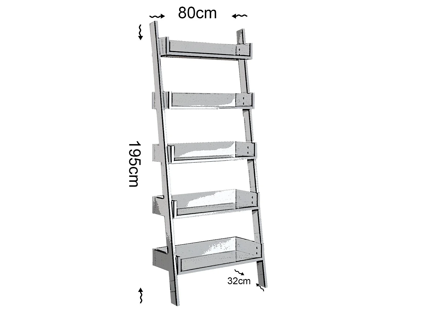 Étagère bibliothèque Kimy L80cm Blanc