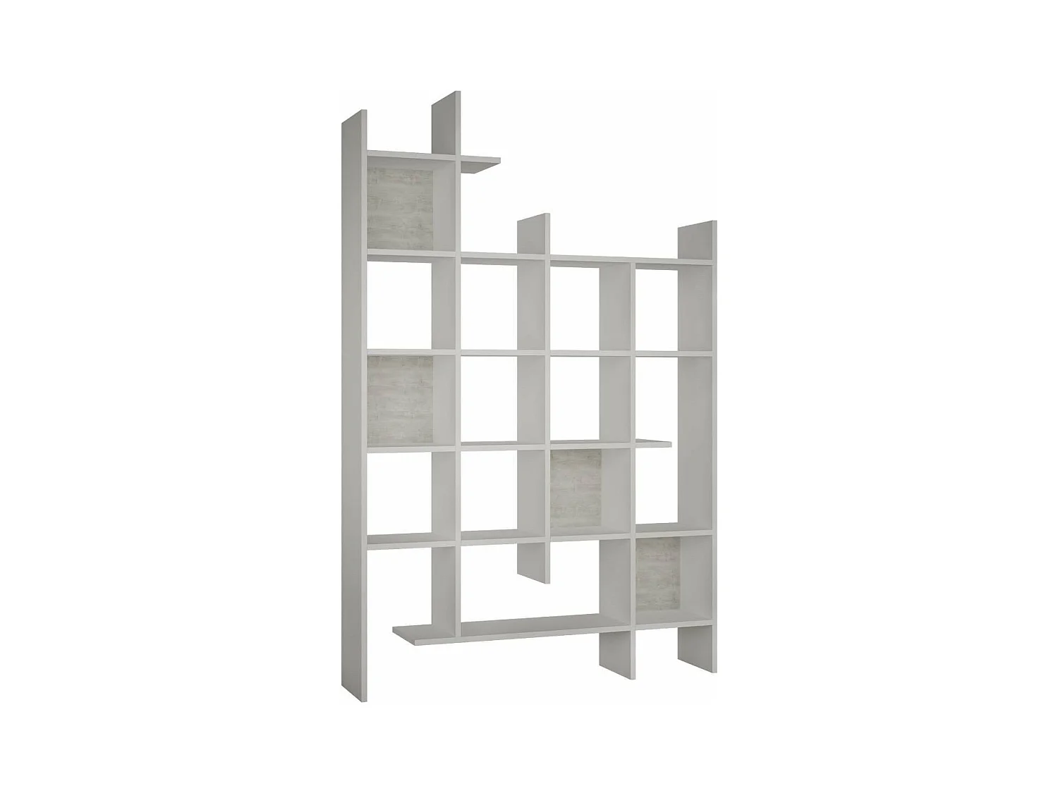 Witte boekenkastplank en vintage witte achtergrond Kikra 122 cm