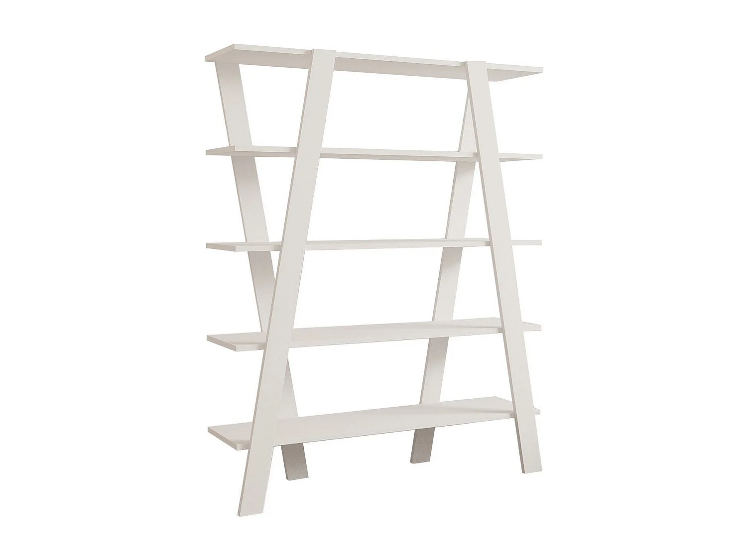 Estante de livros – 120 cm x 150 cm x 25 cm – Branco – Painéis de partículas revestidos a melamina