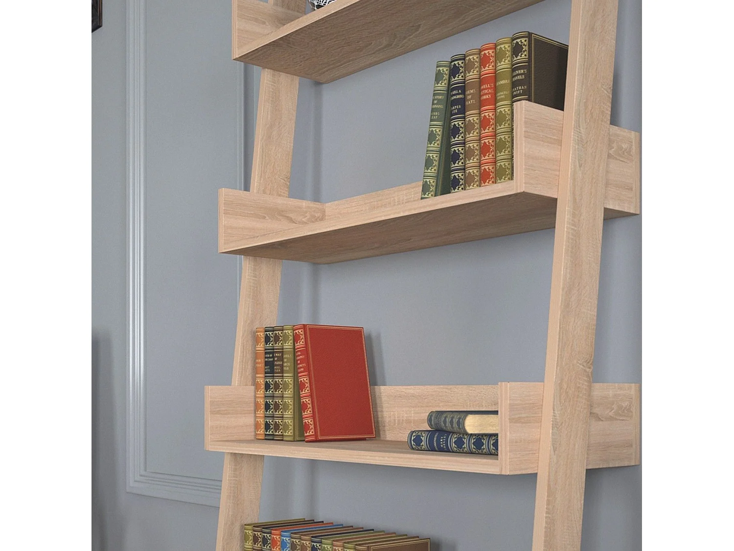 Étagère bibliothèque Kimy L80cm Chêne clair