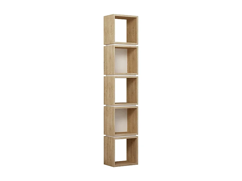 Étagère bibliothèque Liomi L32cm Chêne clair et Blanc
