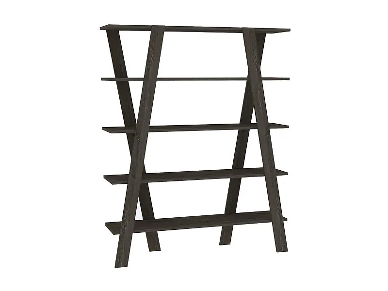 Librería – 120 cm x 150 cm x 25 cm – Negra – Tablero de partículas recubierto de melamina