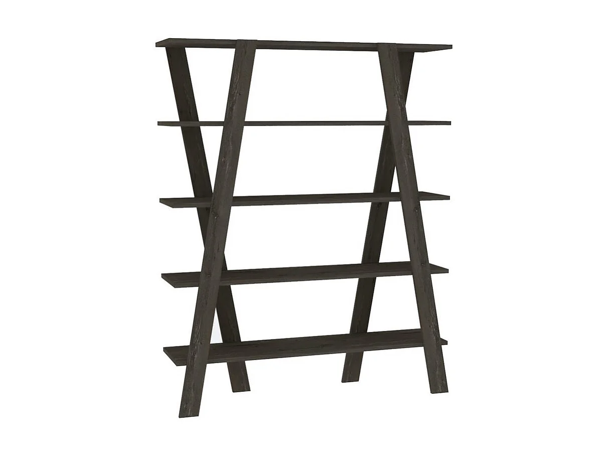 Librería – 120 cm x 150 cm x 25 cm – Negra – Tablero de partículas recubierto de melamina