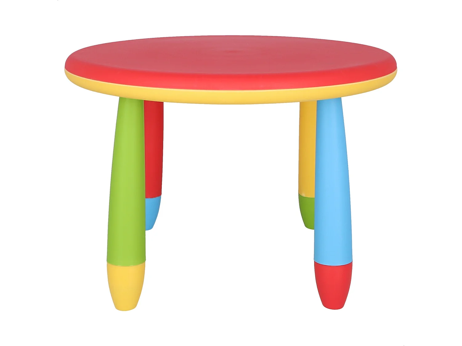 Table ronde rouge pour enfants, en plastique, Ø70 x H.48cm