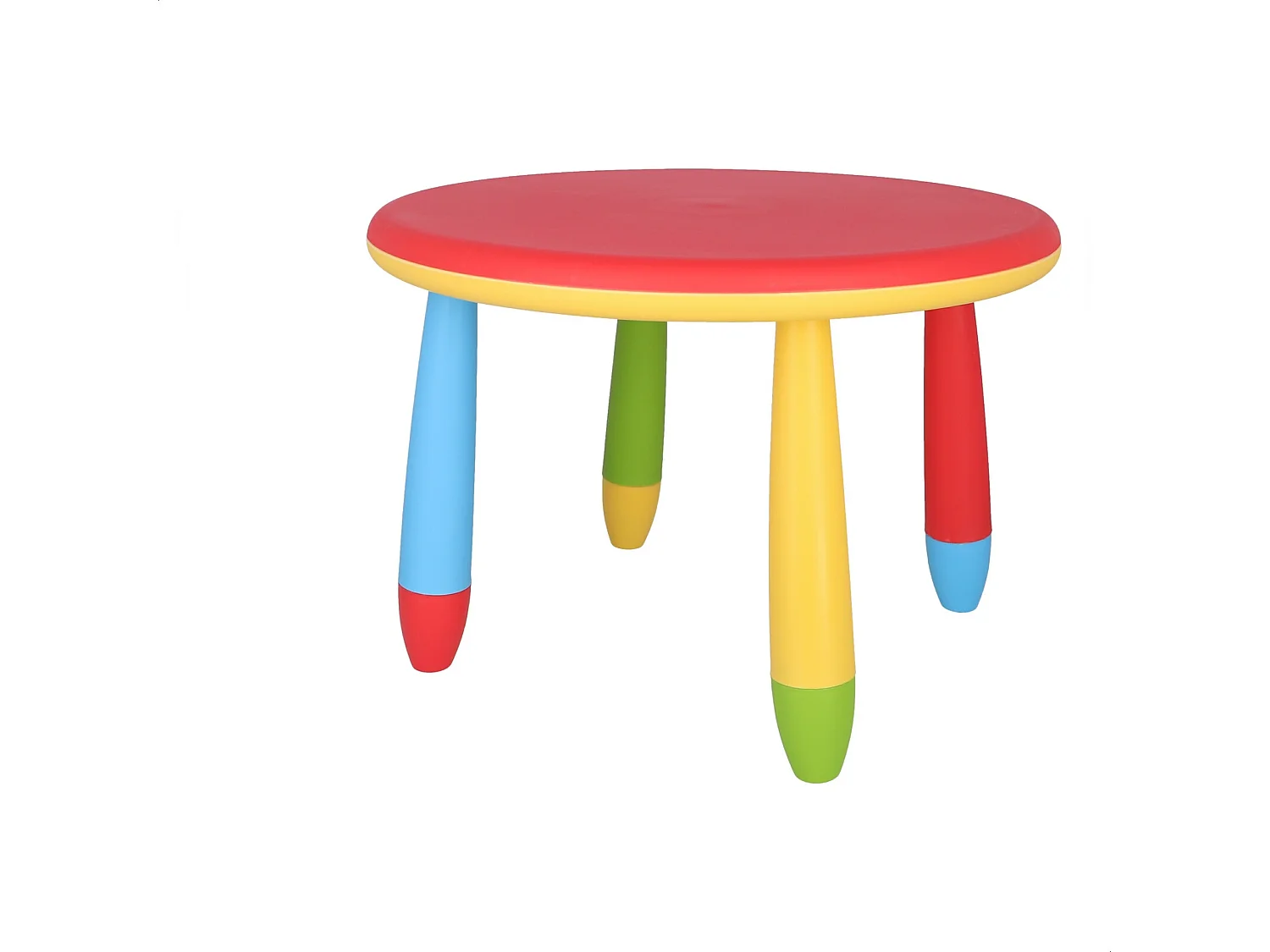 Table ronde rouge pour enfants, en plastique, Ø70 x H.48cm